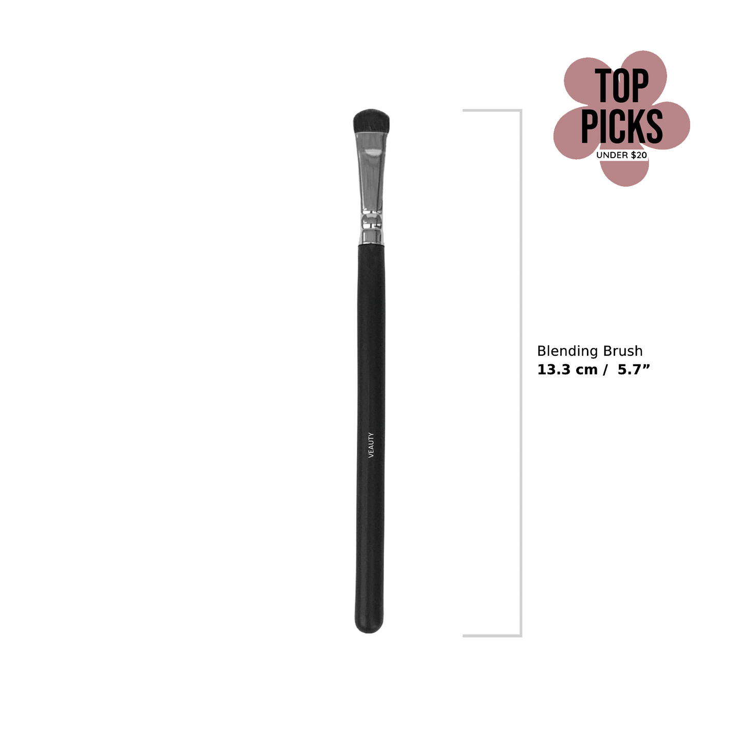 High-quality vegan eyeshadow brush set with synthetic fibers for seamless blending and precise eye makeup application